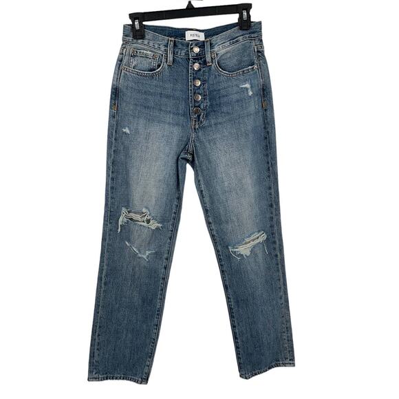 Pistola Jeans Charlie exposed button fly distressed straight size 25 - Picture 1 of 4
